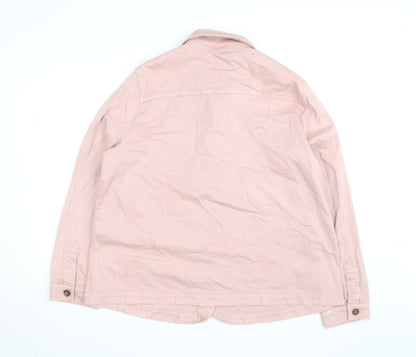 White Stuff Women's Pink Cotton Button Jacket Size 20