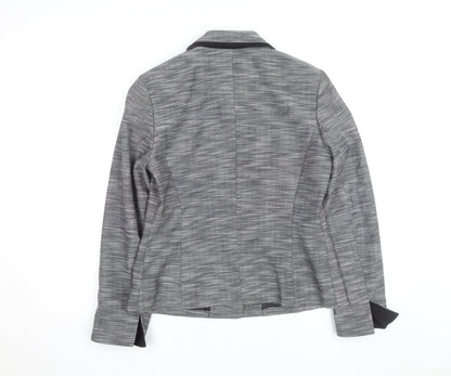 Jones New York Women’s Grey Woven Single-Breasted Suit Jacket Size M