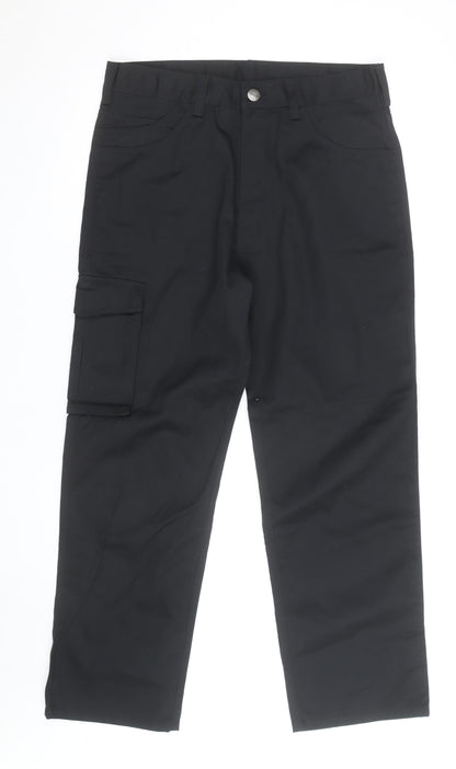 Trojan Men's Black Cargo Workwear Trousers 36W 31L Regular Fit