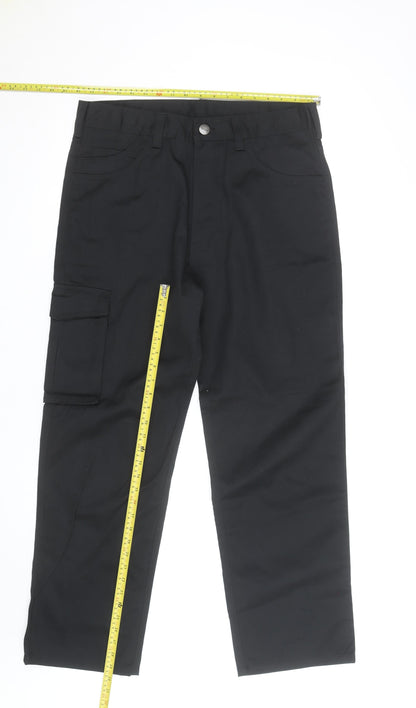 Trojan Men's Black Cargo Workwear Trousers 36W 31L Regular Fit