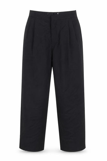 Versini Men's Black 31in Formal Pleated Wool Dress Pants