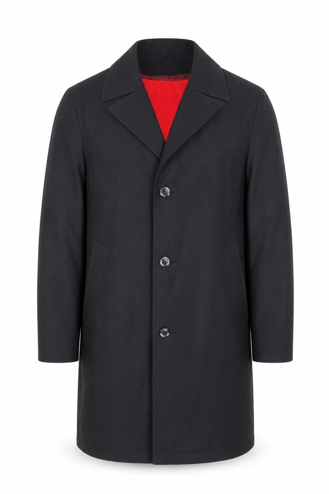 Sears Men’s Black Wool Blend Long Overcoat Size 40 Regular Vintage