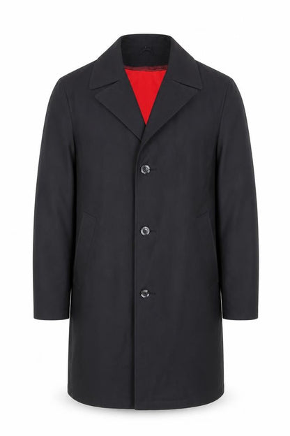 Sears Men’s Black Wool Blend Long Overcoat Size 40 Regular Vintage