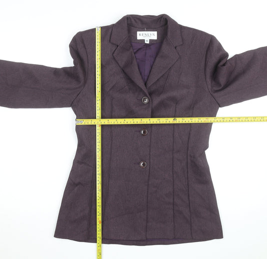 Renlyn Women’s Purple Blazer Jacket Size 6 Classic Workwear