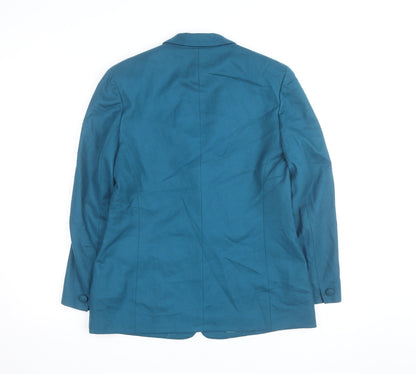 Pendleton Women's Blue Wool Petite Blazer Jacket Size 12 Classic