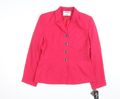 Kasper Women's Pink Crepe Single-Breasted Blazer Size 8