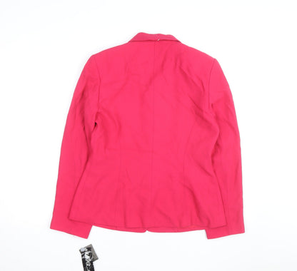Kasper Women's Pink Crepe Single-Breasted Blazer Size 8