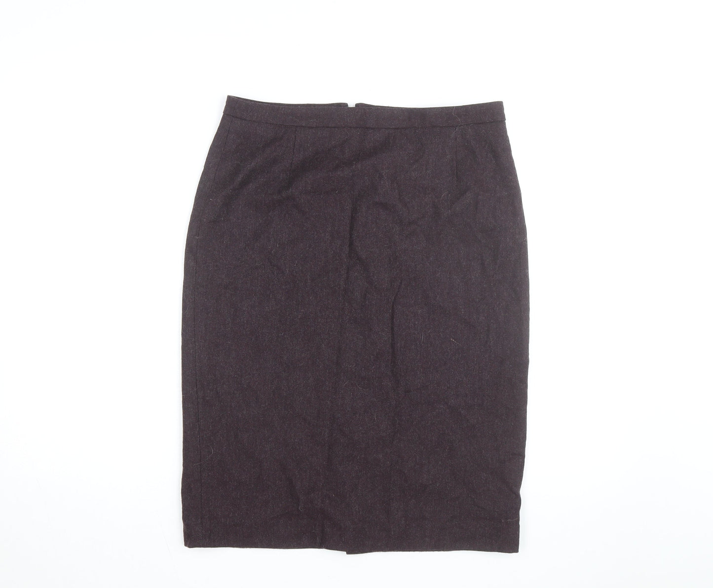 Jigsaw Women Brown Wool Pencil Skirt UK 12 Workwear Knee Length