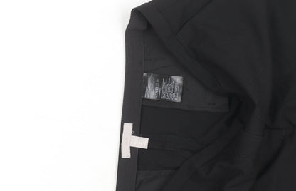 H&M Women Black Stretch Dress Pants Size 12 Straight Leg Trousers
