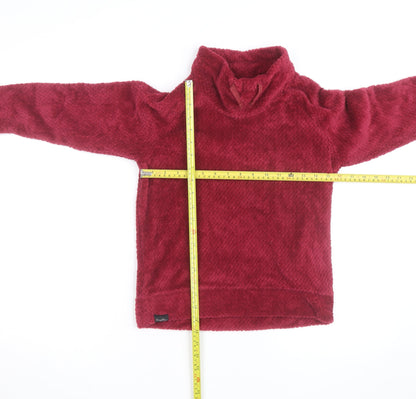 Regatta Girls Red Fleece Pullover Sweatshirt 11-12 Years Winter Warm