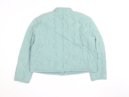 Marks and Spencer Women’s Sea Green Quilted Cotton Jacket Size 14