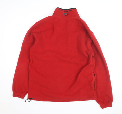 Izod Men's Red Fleece 1/4 Zip Pullover Jacket Size M