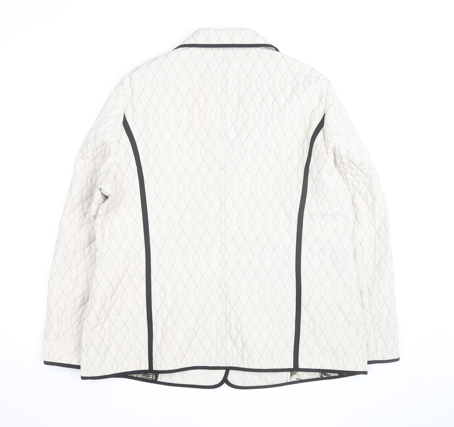 Gelco Outdoor Women’s Ivory Quilted Mid-Length Jacket Size 14