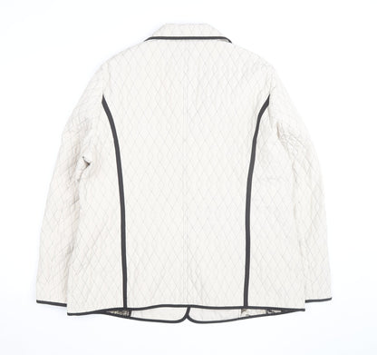 Gelco Outdoor Women’s Ivory Quilted Mid-Length Jacket Size 14