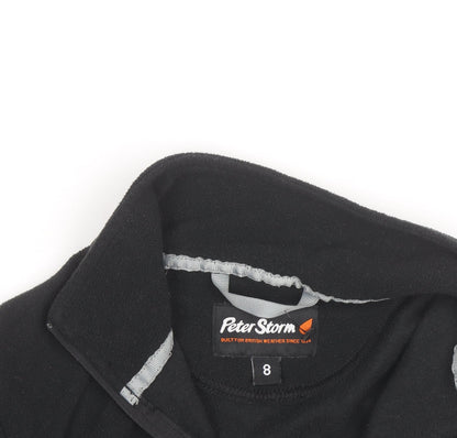Peter Storm Women’s Black Fleece 1/2 Zip Pullover Sweatshirt Size 8