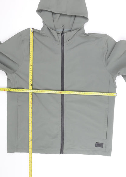 Abercrombie & Fitch Men’s Grey L Hooded Full Zip Windbreaker Jacket