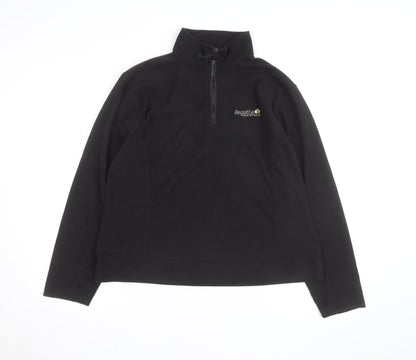 Regatta Womens Black Fleece 1/4 Zip Pullover Sweatshirt Size M