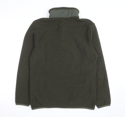 Regatta Men's Green Fleece 1/4 Zip Pullover Sweatshirt M Outdoor Hiking