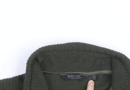 Regatta Men's Green Fleece 1/4 Zip Pullover Sweatshirt M Outdoor Hiking