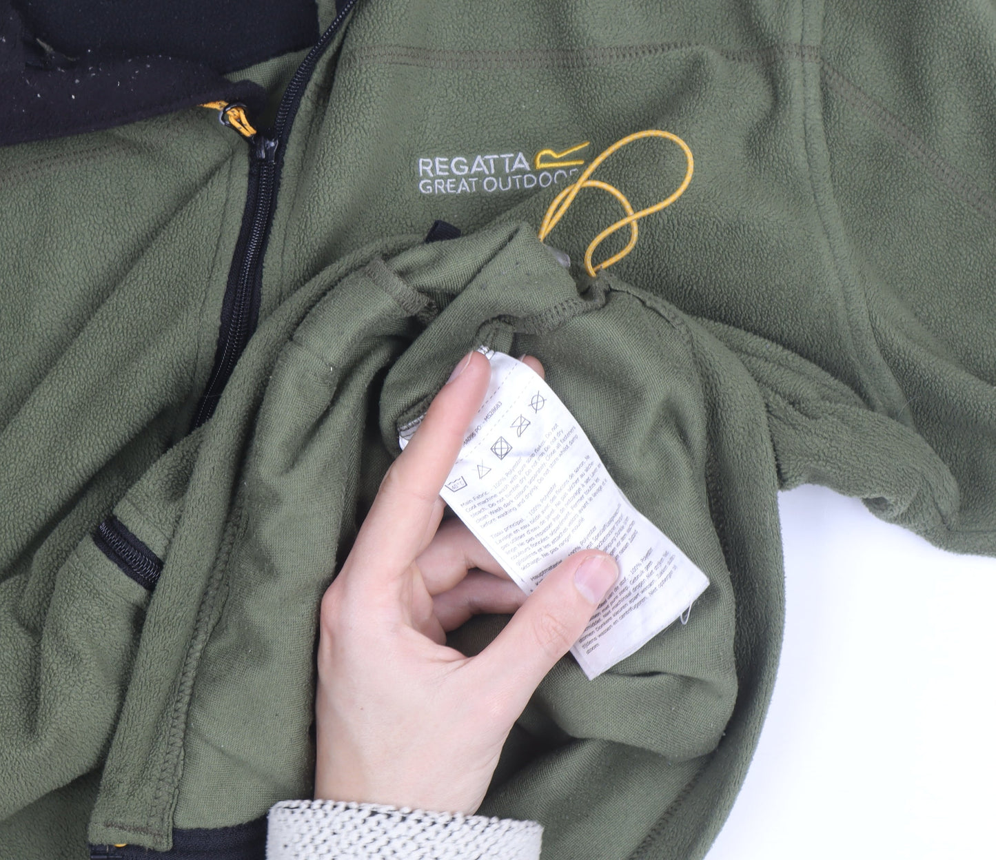 Regatta Men’s Green Fleece Full Zip Windbreaker Jacket XL