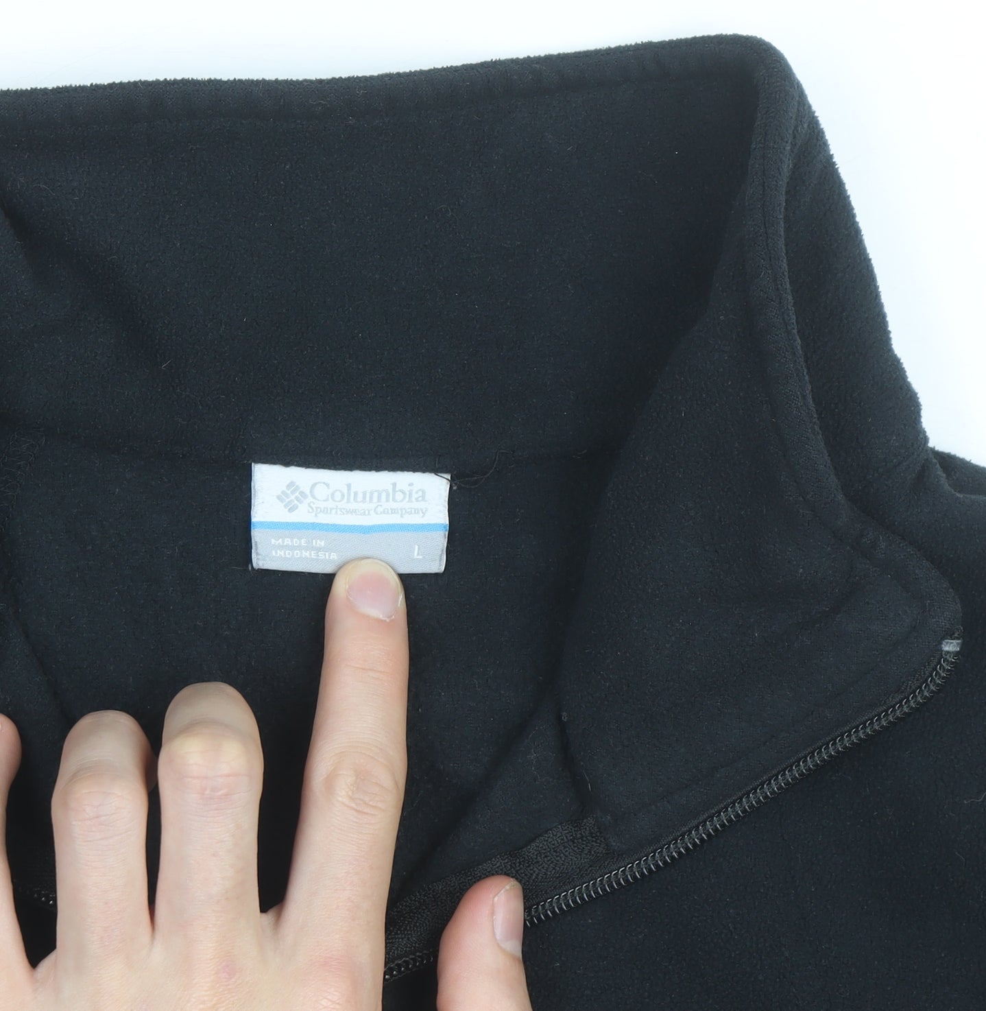 Columbia Men's Black Fleece Full Zip Windbreaker Jacket L