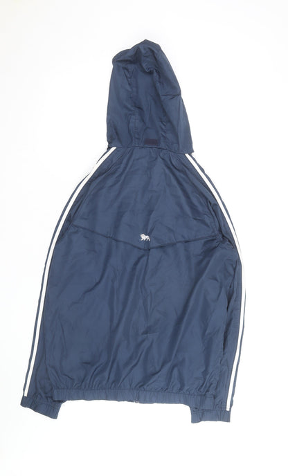 Lonsdale Men's Blue Hooded Windbreaker Jacket Size M