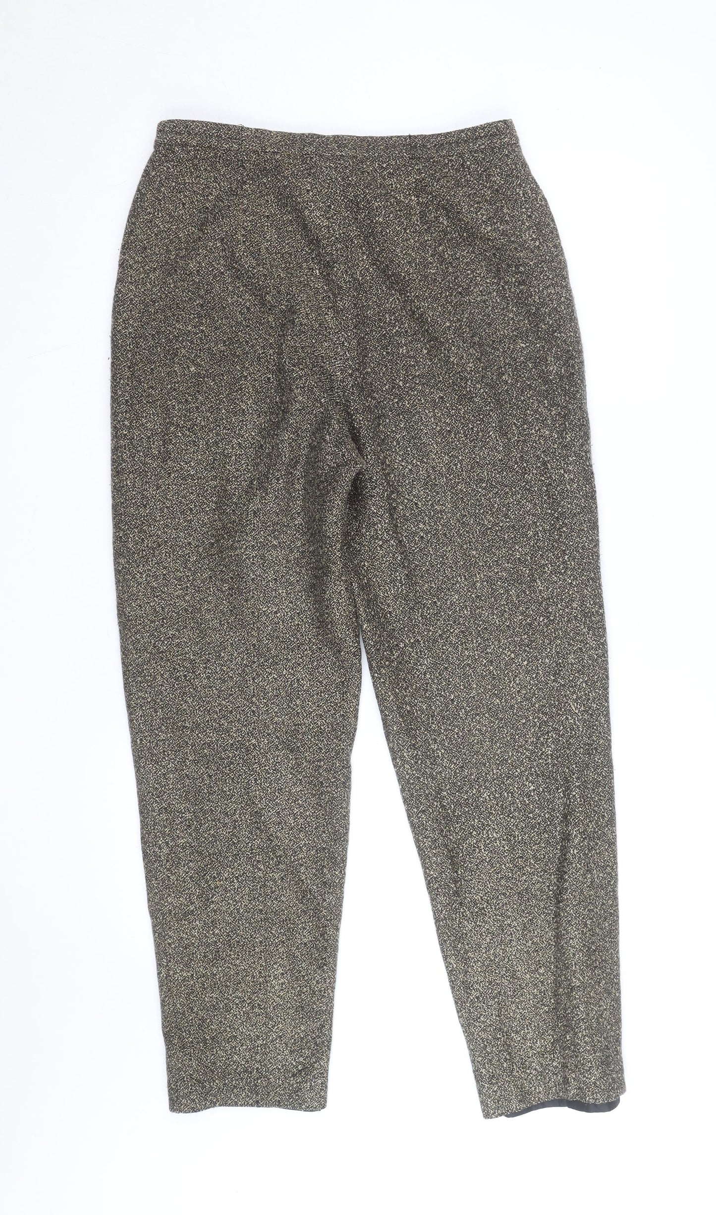 Tabi International Women's Black Tweed Tapered Trousers Size 10