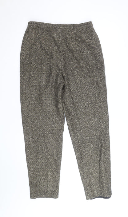 Tabi International Women's Black Tweed Tapered Trousers Size 10