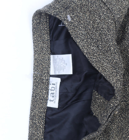 Tabi International Women's Black Tweed Tapered Trousers Size 10