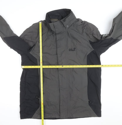 Jack Wolfskin Men's Grey Waterproof Hiking Jacket Size L Outdoor Coat