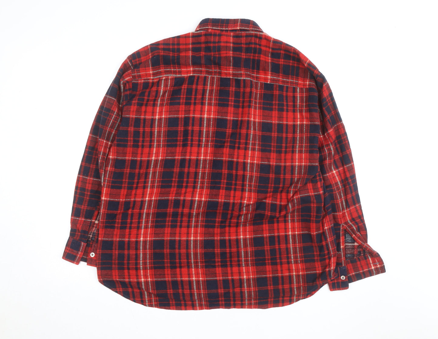 McGregor Men’s Red Plaid Flannel Button-Up Shirt L Vintage
