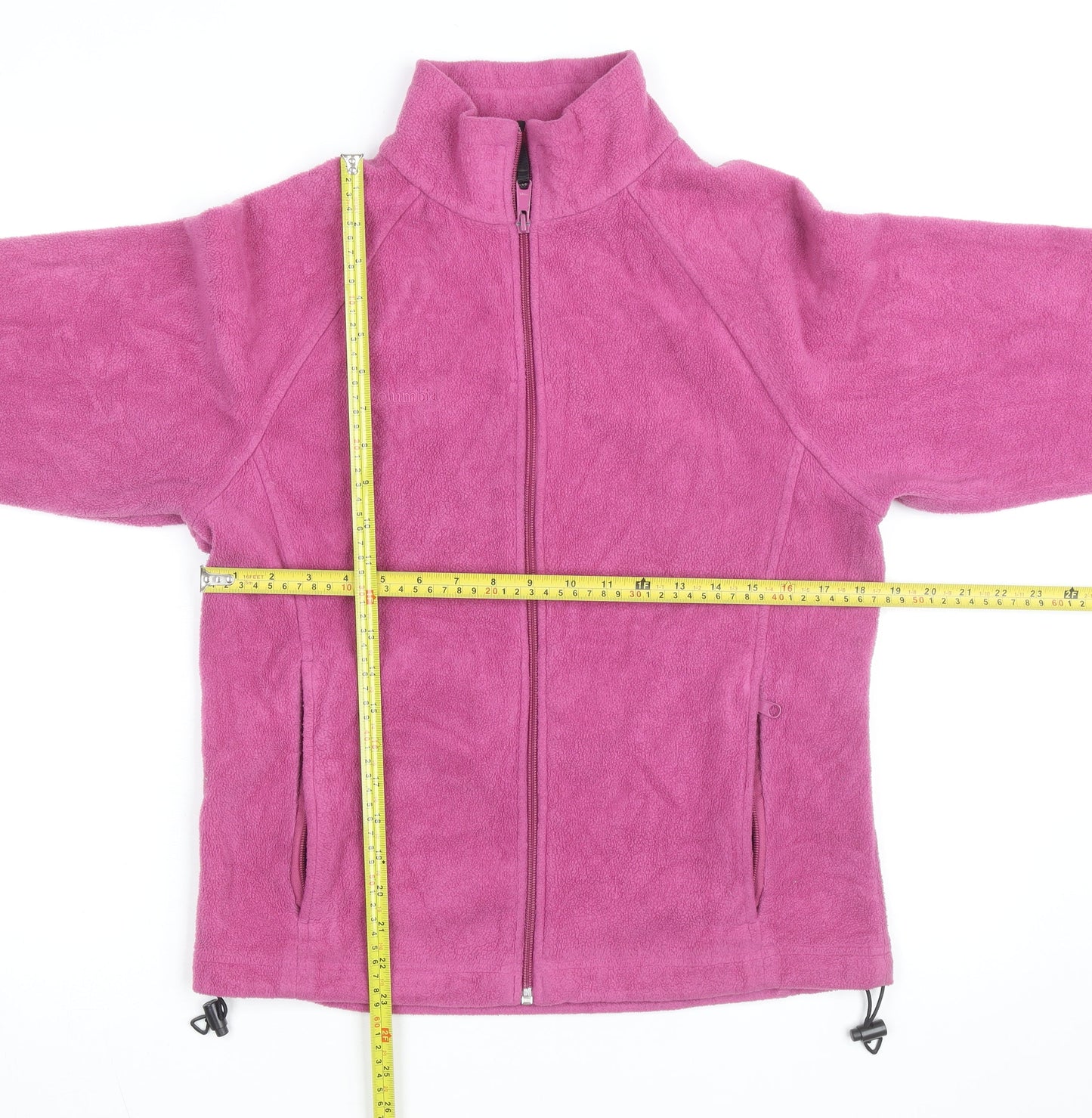 Columbia Women Pink Fleece Full Zip Lightweight Active Jacket M