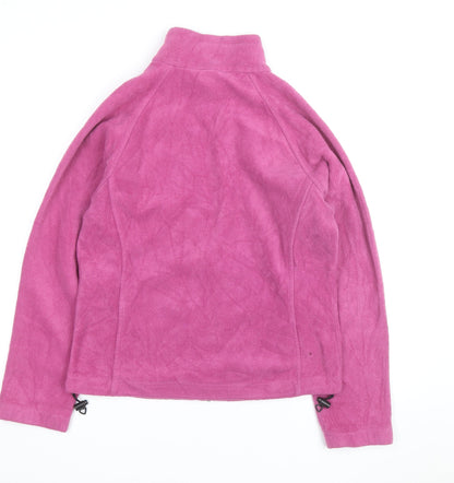 Columbia Women Pink Fleece Full Zip Lightweight Active Jacket M