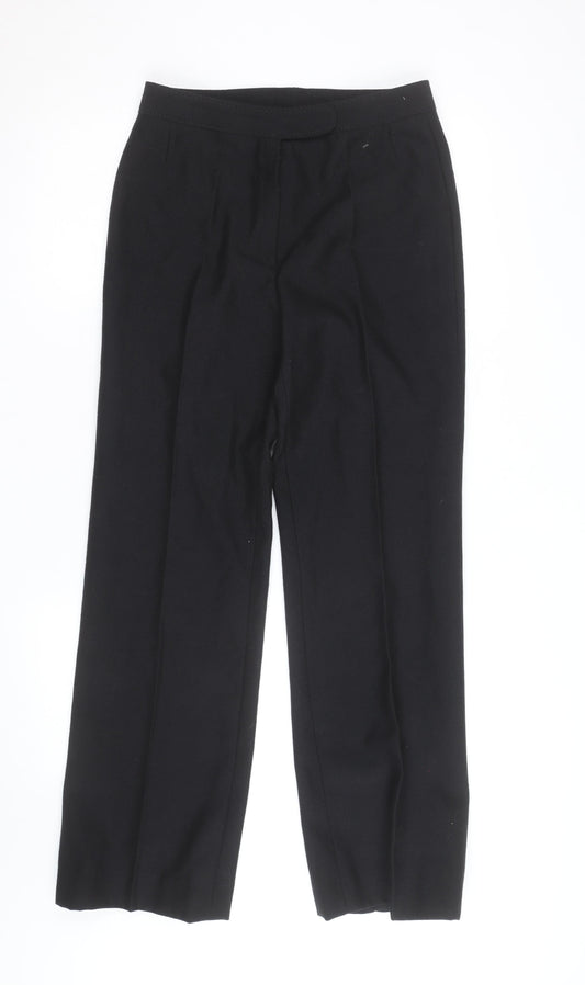 Additional front view of Lady Brax Black Dress Pants unisex adults m regular fit straight leg trousers