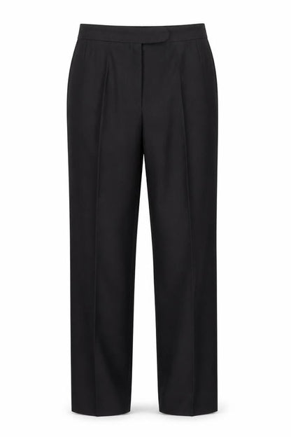 Front view of Lady Brax Black Dress Pants unisex adults m regular fit straight leg trousers