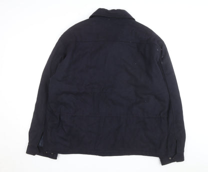 Tommy Hilfiger Men's Blue Wool Blend Lined XL Jacket