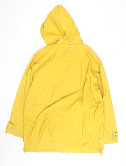 Leader Jackets Men's Yellow Hooded Waterproof Rain Coat Jacket M