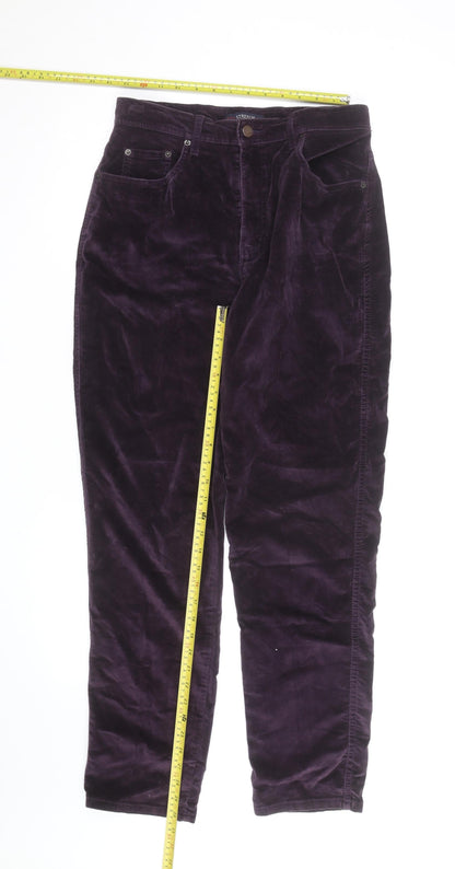 Blue Jeans Women’s Purple Velvet Stretch Trousers Size 10