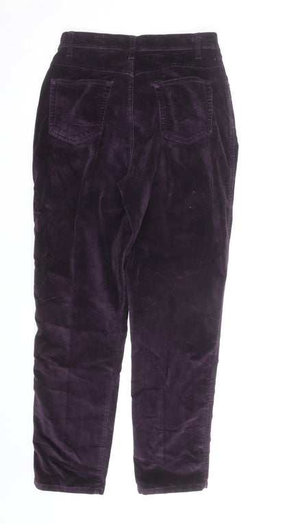 Blue Jeans Women’s Purple Velvet Stretch Trousers Size 10