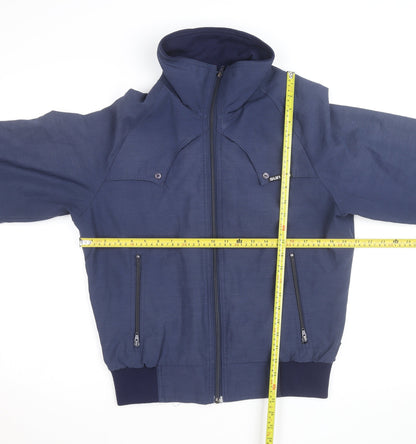 Sun Ice Mens Blue Medium Bomber Jacket Full Zip Casual Outerwear