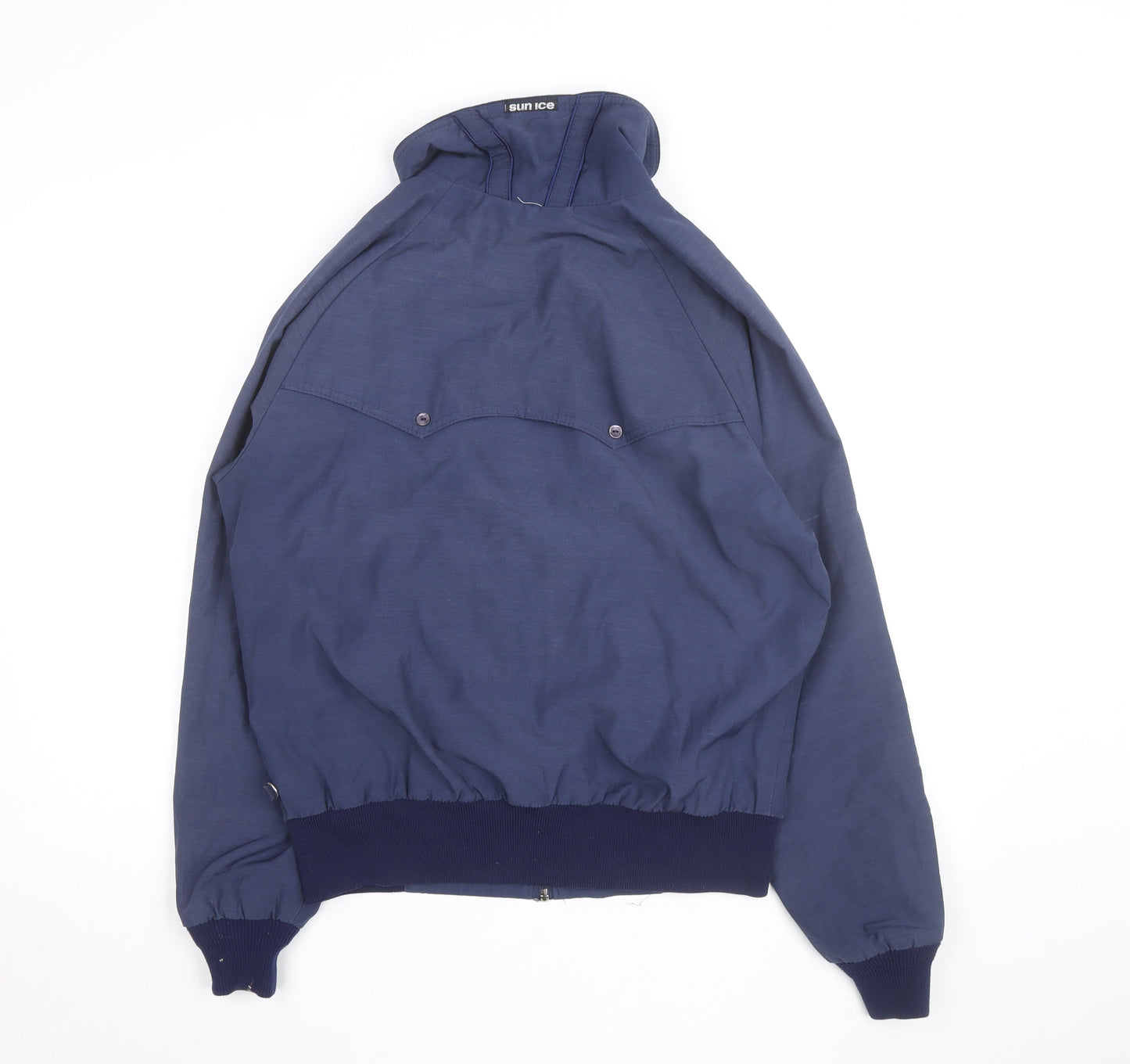 Sun Ice Mens Blue Medium Bomber Jacket Full Zip Casual Outerwear