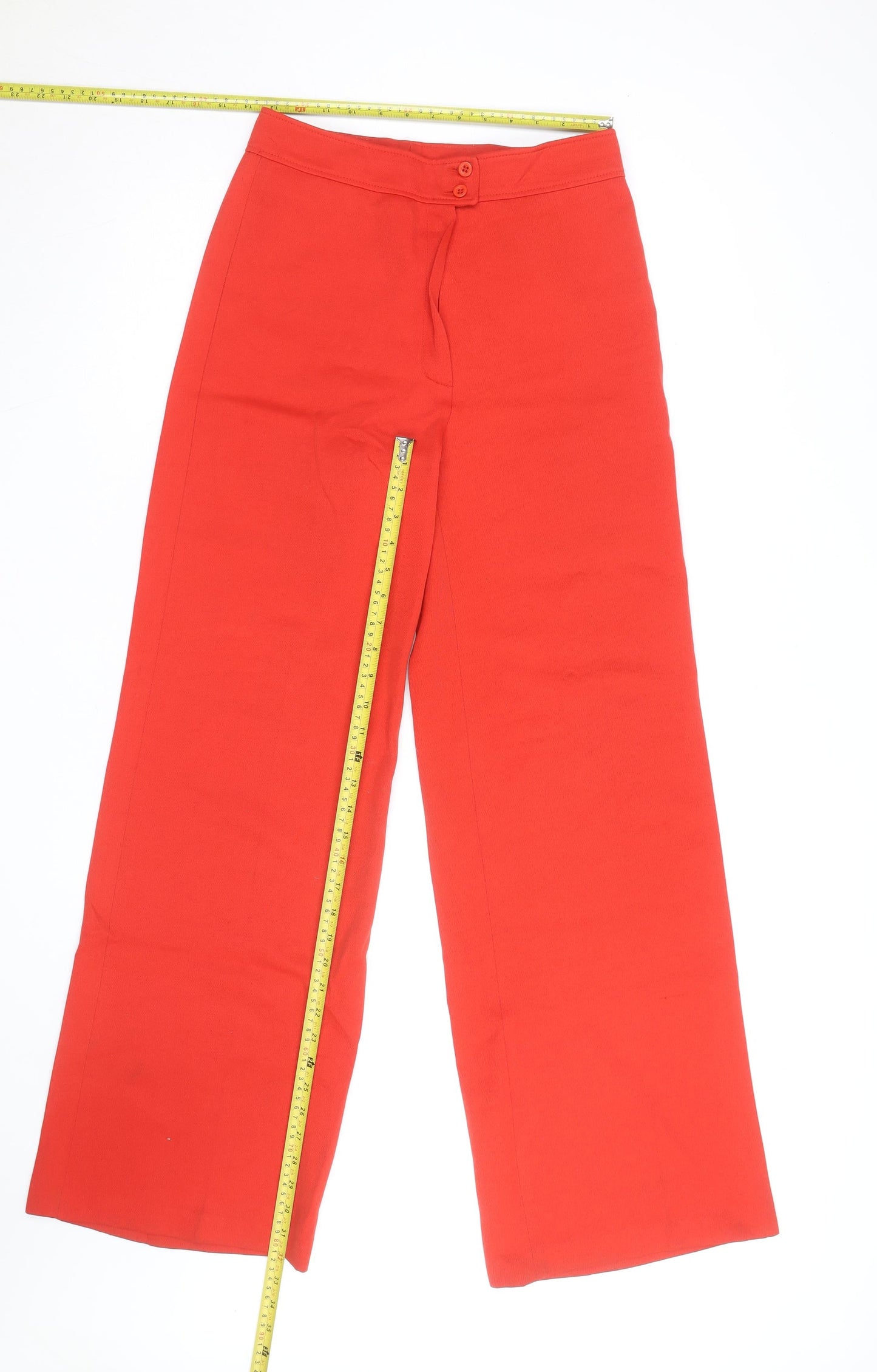 Beastly Women’s Red Wide-Leg Trousers Size 12 Polyester