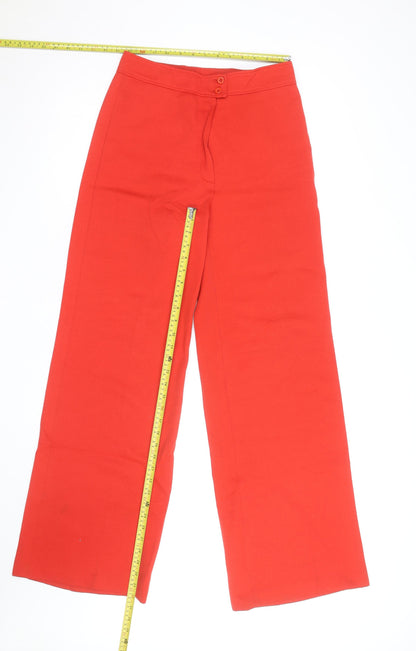 Beastly Women’s Red Wide-Leg Trousers Size 12 Polyester