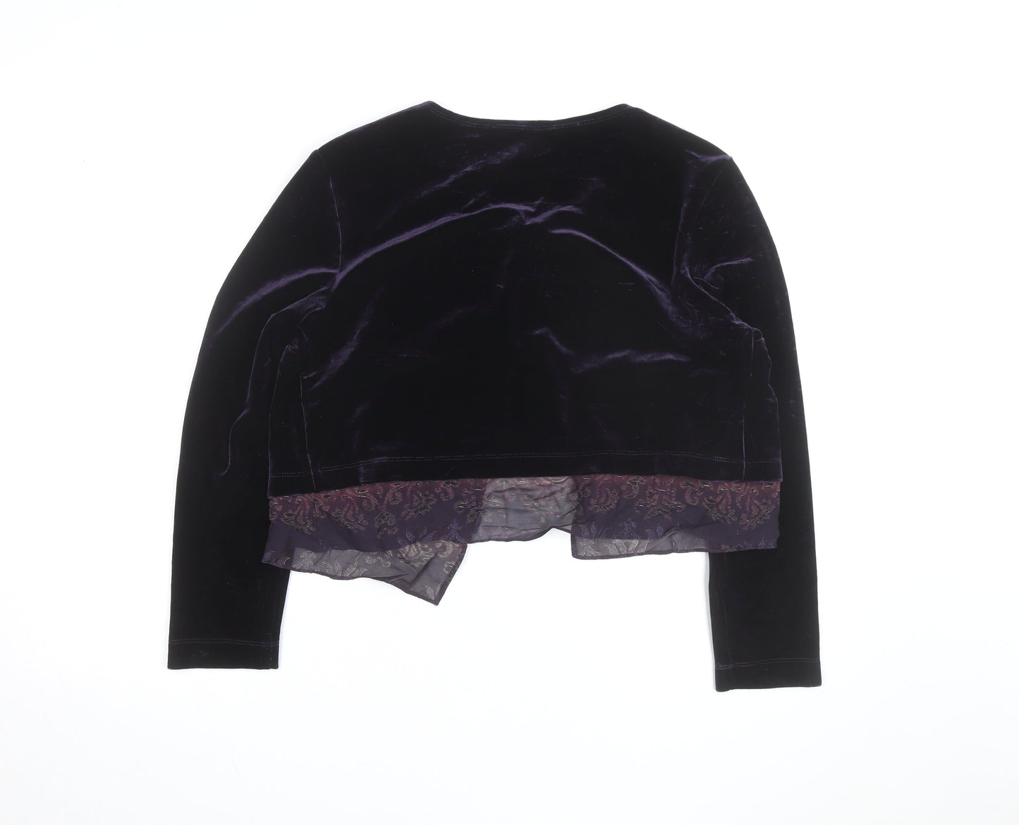 Carole Little Women's Petite Purple Velvet Cardigan Size 10
