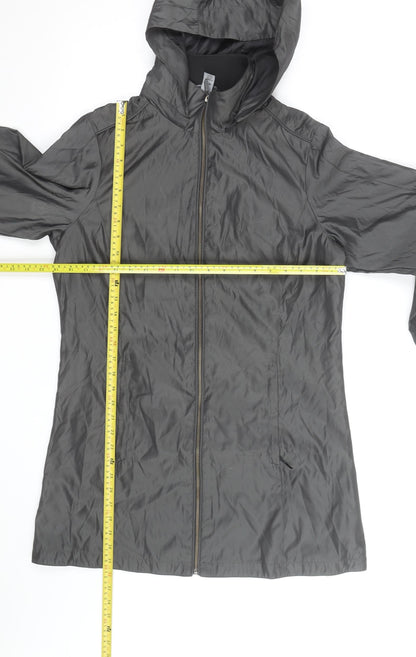 Coal Harbour Women's Grey Hooded Rain Coat Jacket M