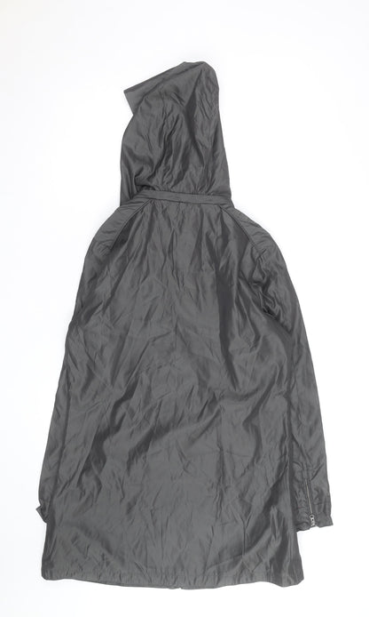 Coal Harbour Women's Grey Hooded Rain Coat Jacket M