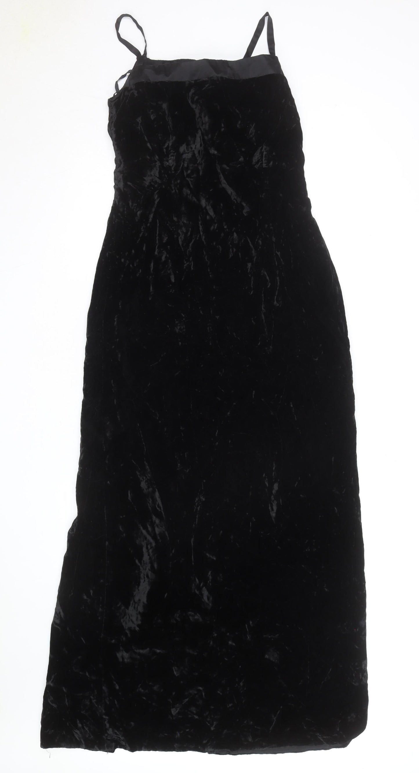 Brooks Brothers Women’s Black Velvet Long Slip Dress Size 8