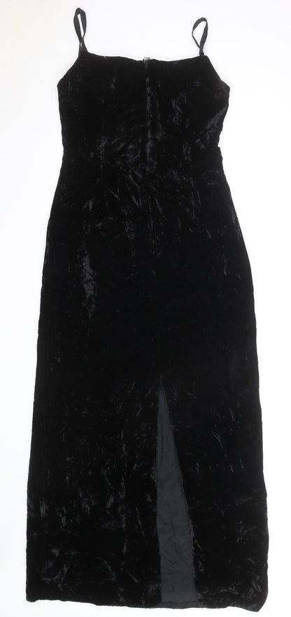 Brooks Brothers Women’s Black Velvet Long Slip Dress Size 8