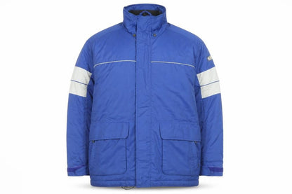 Black Dot Men's Blue Polyester Parka Jacket M Windproof Lined