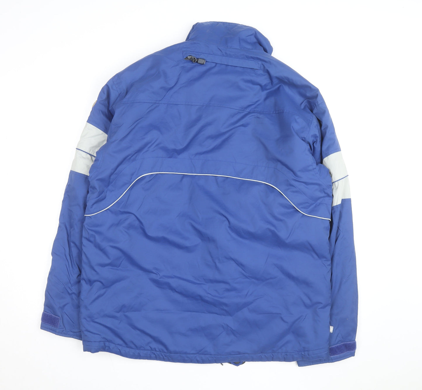 Black Dot Men's Blue Polyester Parka Jacket M Windproof Lined